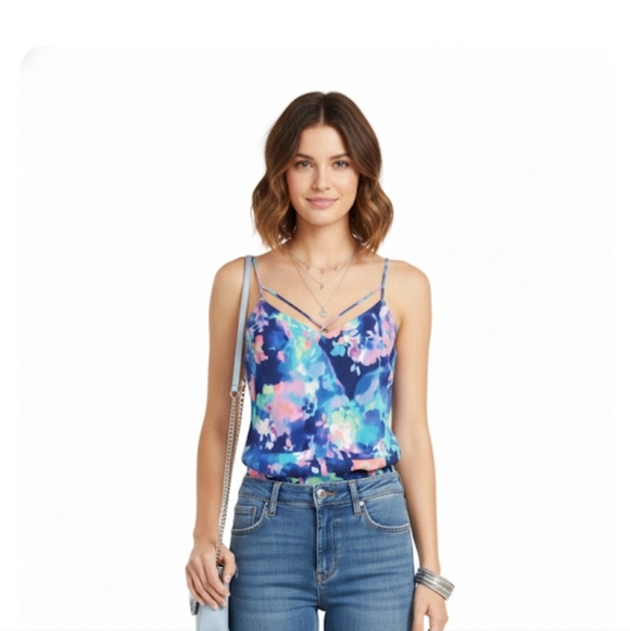 Candie's Tops - Vtg Candie's Vibrant Floral Top